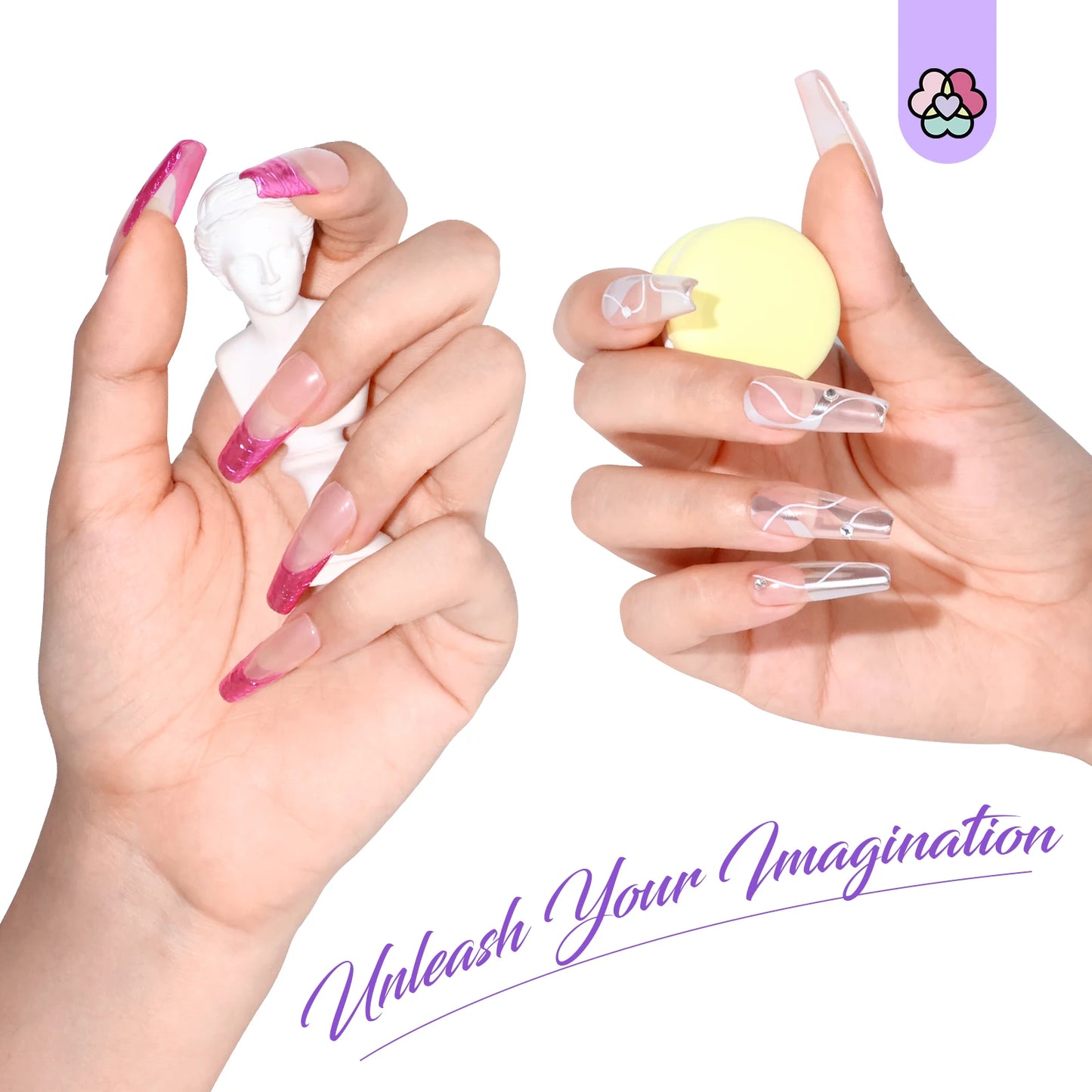 Saviland 24Pcs Chrome Nail Powder Set Metallic Mirror Holographic Finish