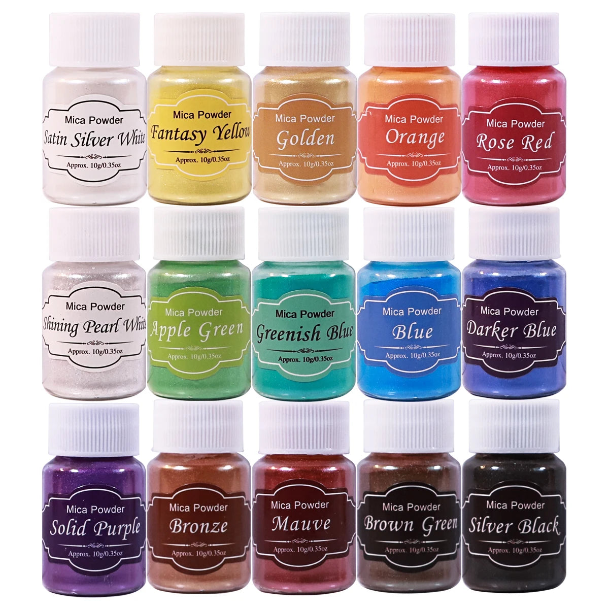 32 Color Mica Powder Epoxy Resin Pigment For Jewelry Making