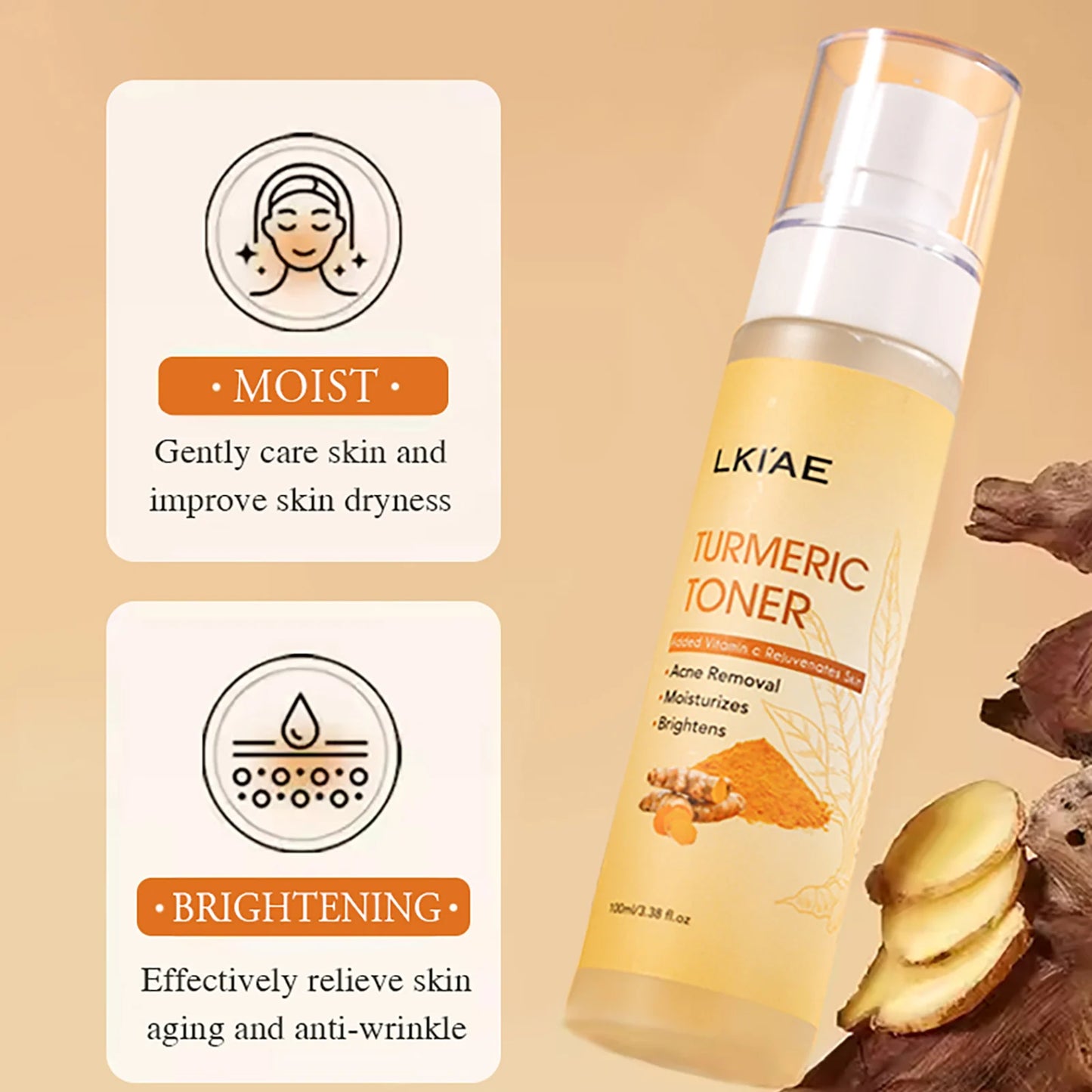 AILKE Organic Turmeric Skin Care Set Brighten And Even Skin