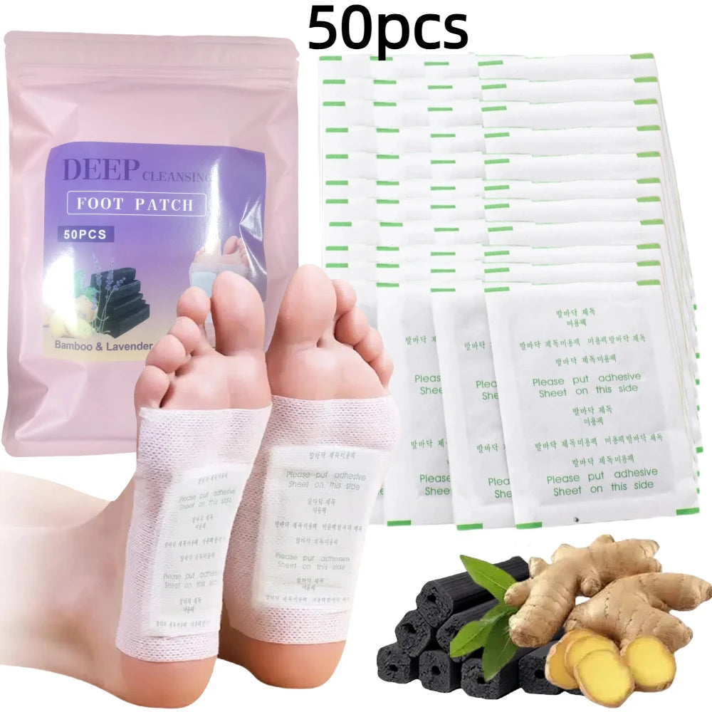 50-200PCS/Bag Natural Detox Foot Patches Stress Relief Feet Deep Sleep Herbal Detox Sticker Relieve Stress For Foot Care Tools