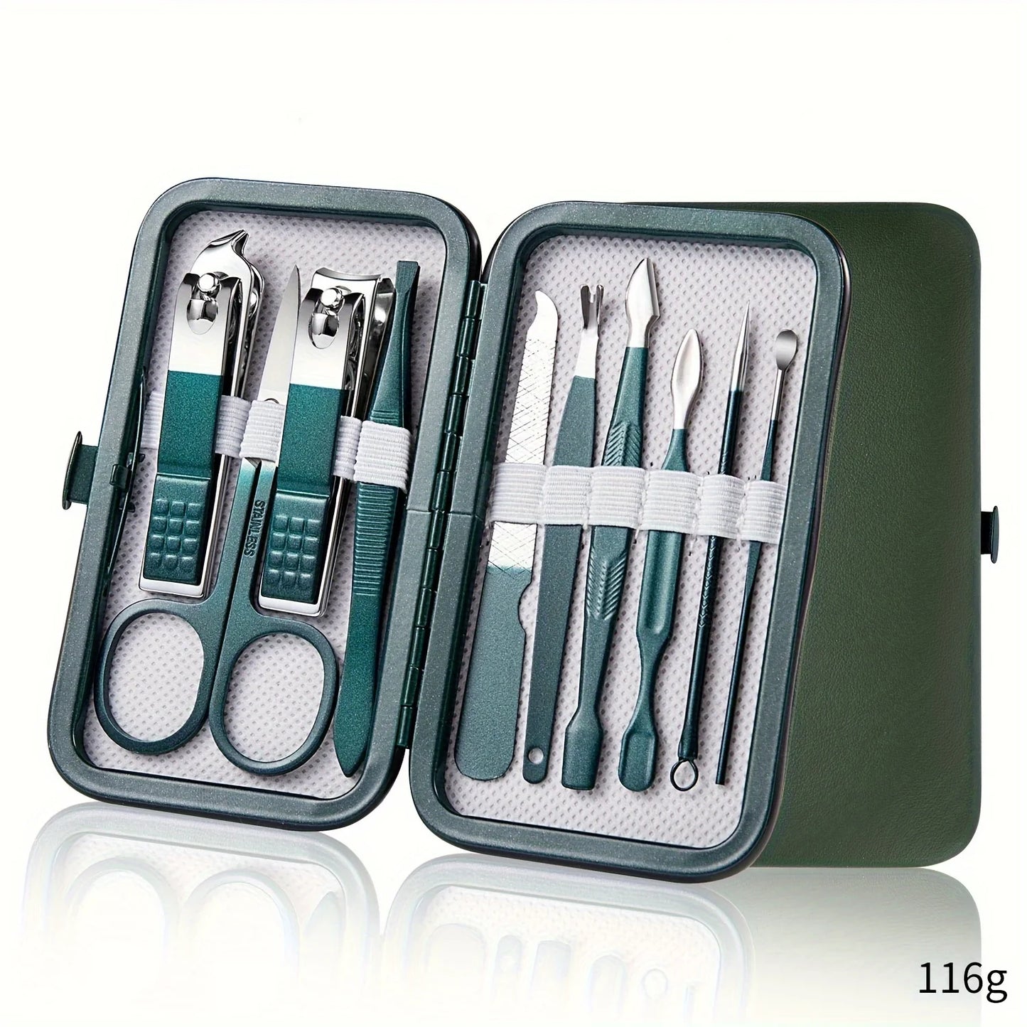 Nail Care Kit Stainless Steel Manicure Pedicure Set With Travel Case