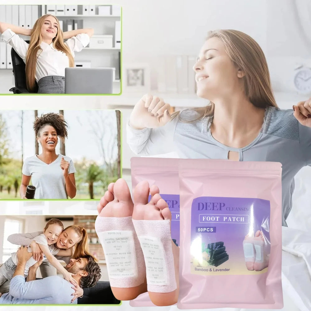 50-200PCS/Bag Natural Detox Foot Patches Stress Relief Feet Deep Sleep Herbal Detox Sticker Relieve Stress For Foot Care Tools