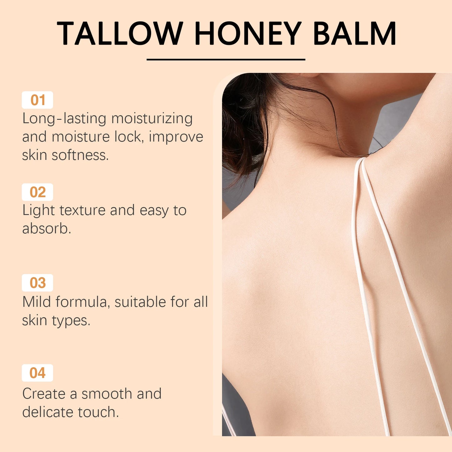 RadianceBoosting HydrationRich BeefTallow Honey Cream For Firming Radiant Glow Skin
