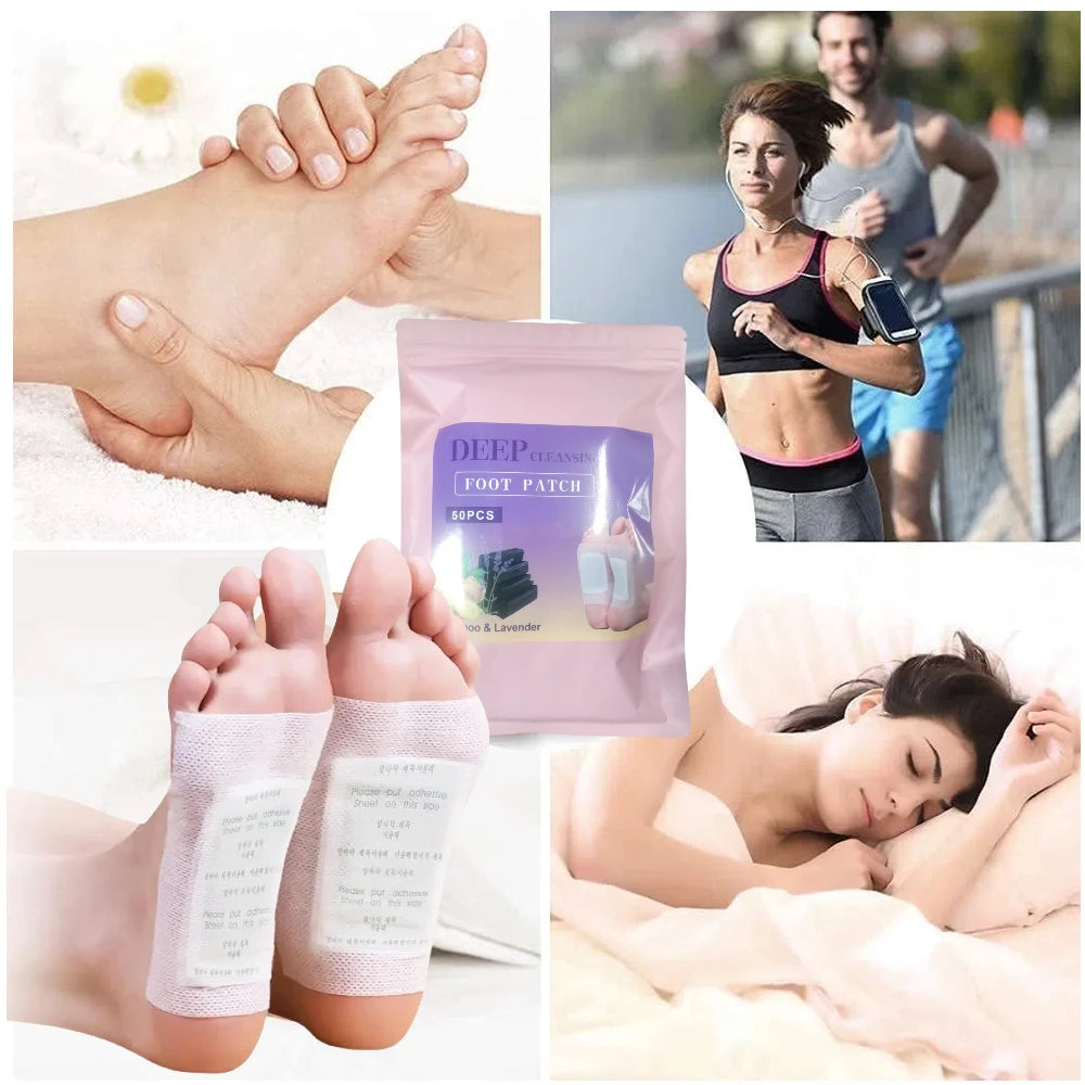 50-200PCS/Bag Natural Detox Foot Patches Stress Relief Feet Deep Sleep Herbal Detox Sticker Relieve Stress For Foot Care Tools