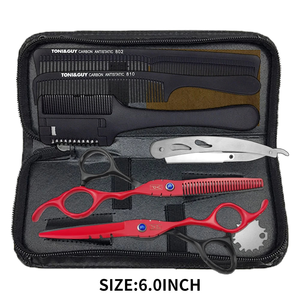 Hairdressing Scissors Set 5.5 6.0 Inch Japan 440C Professional Barbers