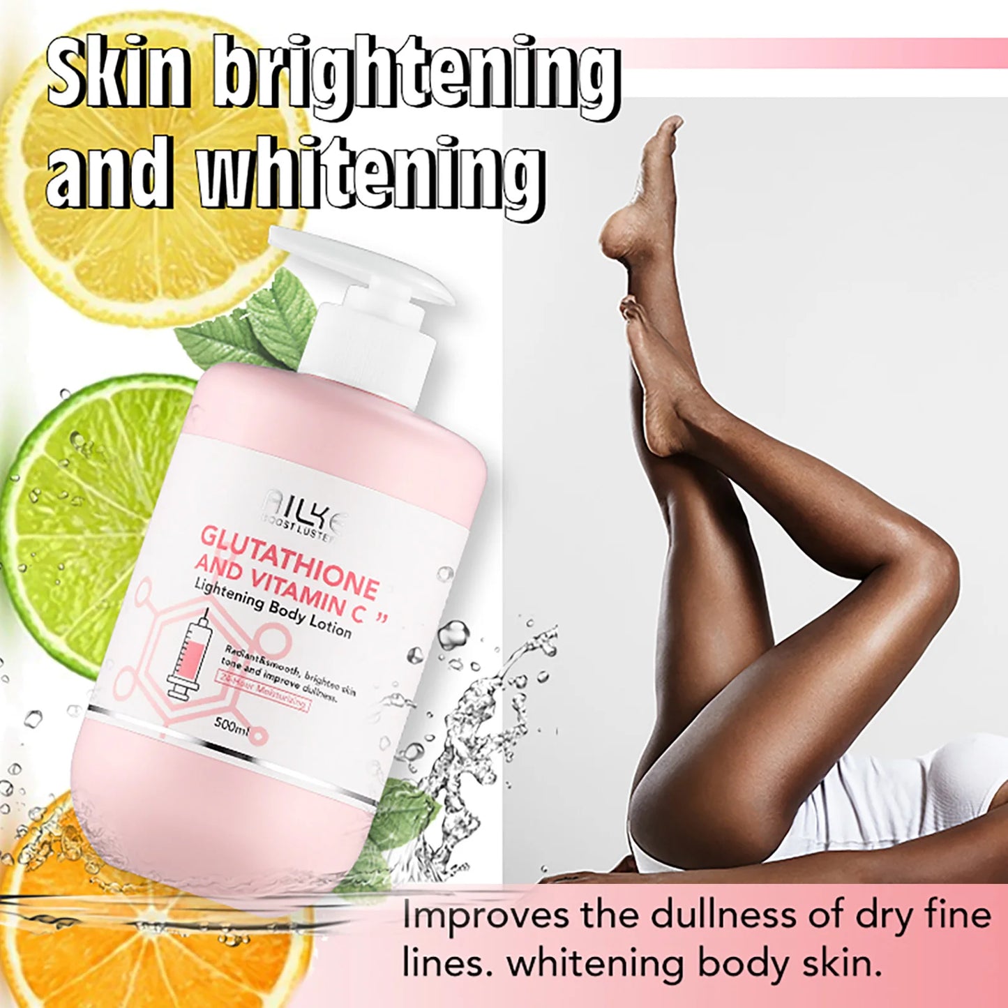 AILKE Brightening Skin Care Set With Vitamin C And Glutathione Reduces Spots Moisturizes And Improves Radiant Skin