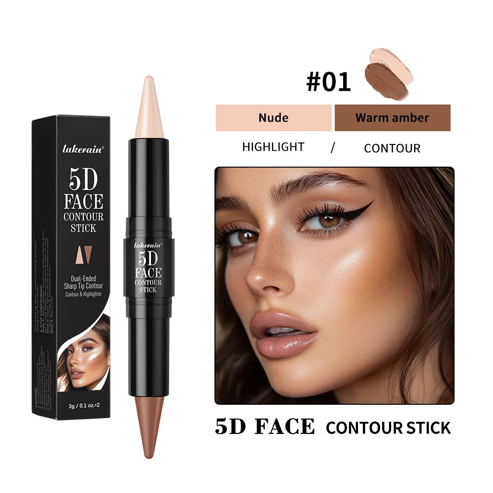 Dual Head Contour Highlighter Stick For Face Nose Concealer Waterproof