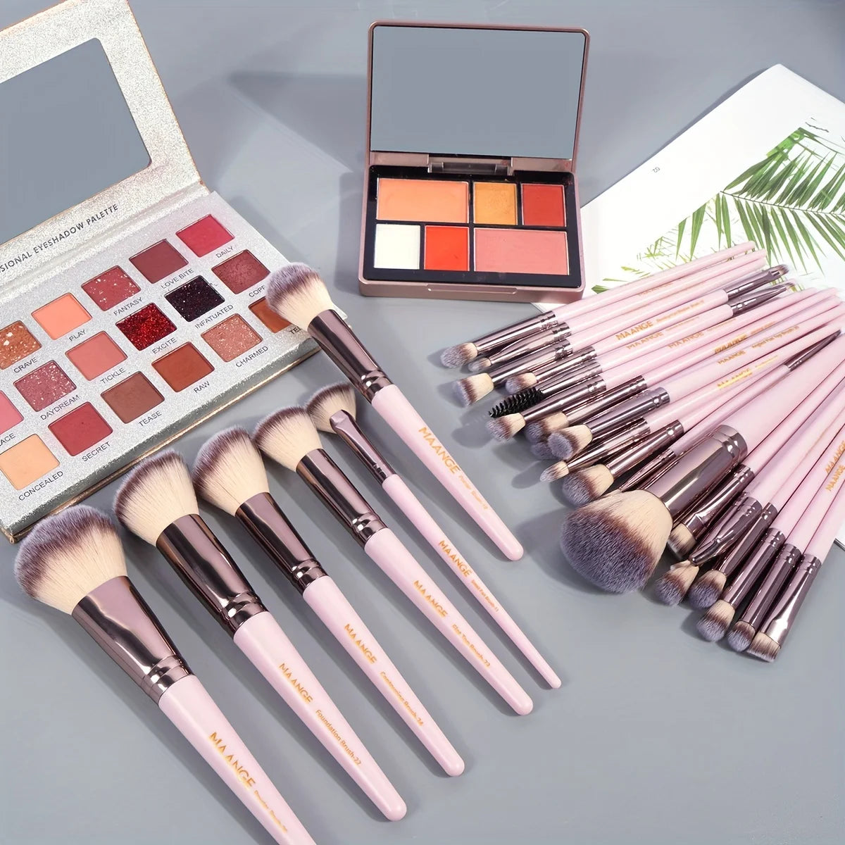 Maange 30pc Professional Makeup Brush Set With Bag Kit