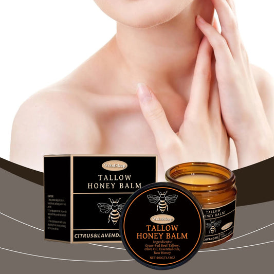 Tallow Honey Balm For Dry Skin Deep Moisturizing Anti Aging