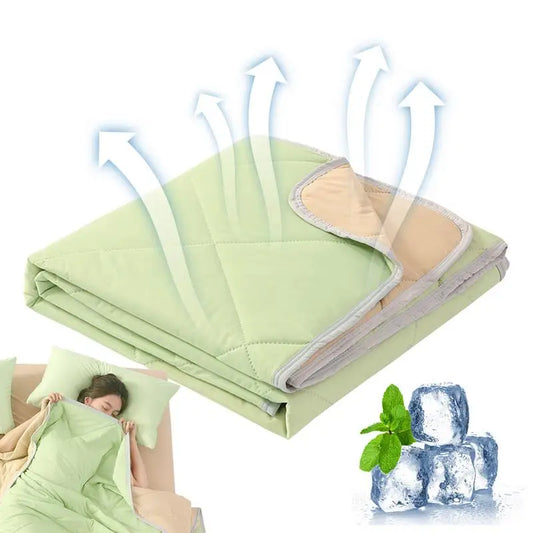 Cooling Blanket For Bed Silky Air Condition Comforter 3 Layers Lightweight Cooled Summer Quilt