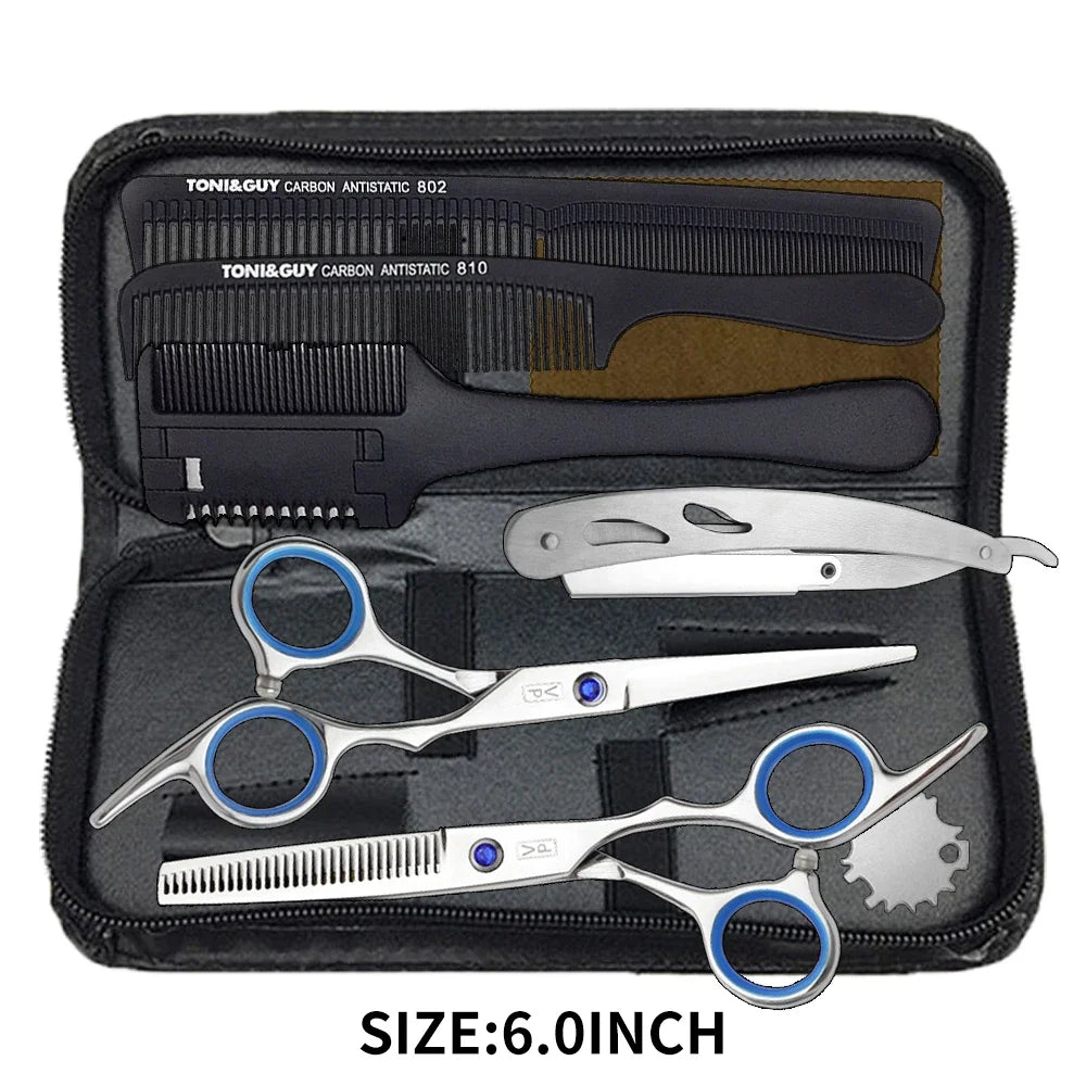 Hairdressing Scissors Set 5.5 6.0 Inch Japan 440C Professional Barbers