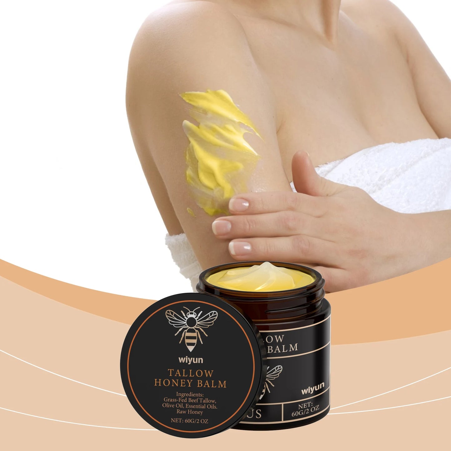 RadianceBoosting HydrationRich BeefTallow Honey Cream For Firming Radiant Glow Skin