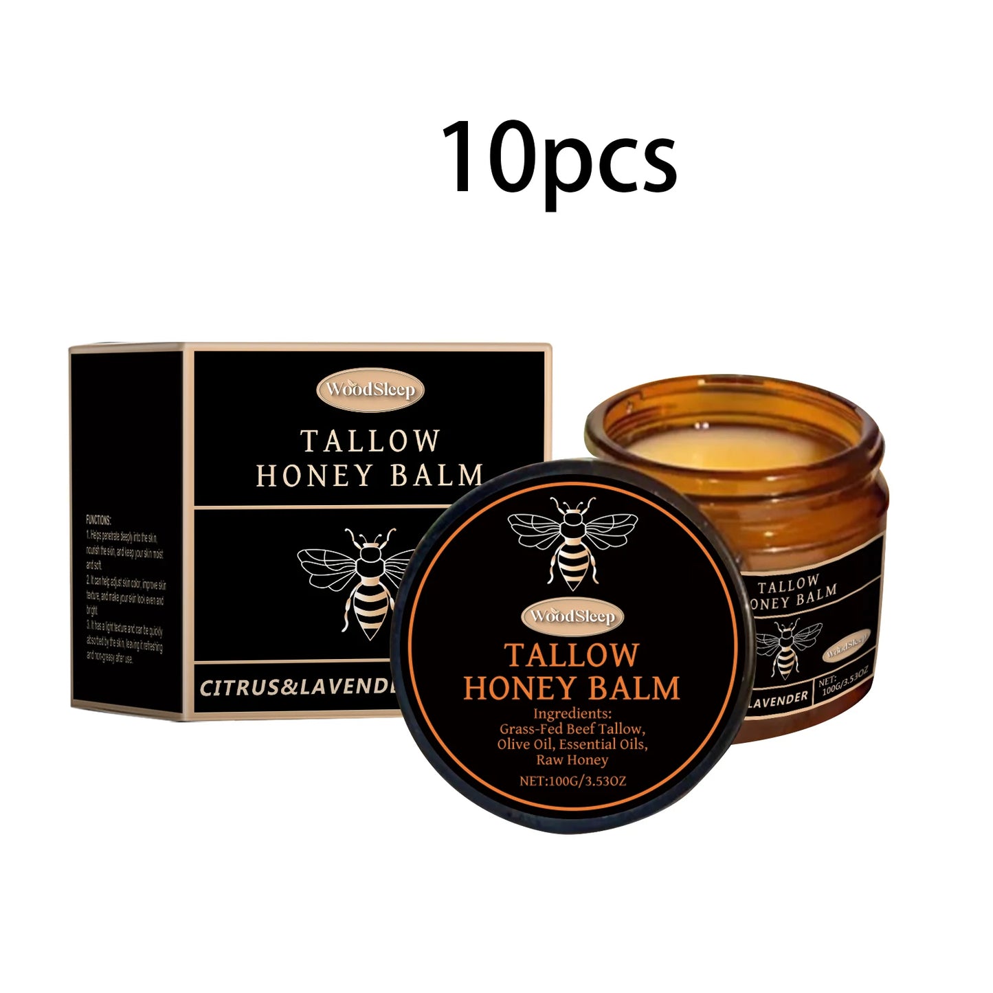 Tallow Honey Balm For Dry Skin Deep Moisturizing Anti Aging