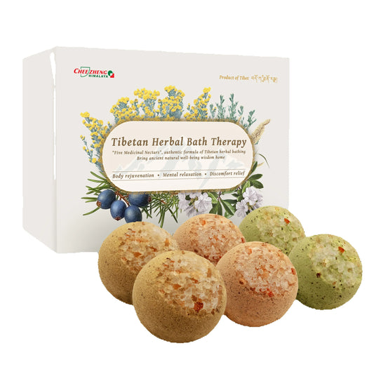 Tibetan Herbal Bath Bomb Gift Set Five Medicinal Nectars