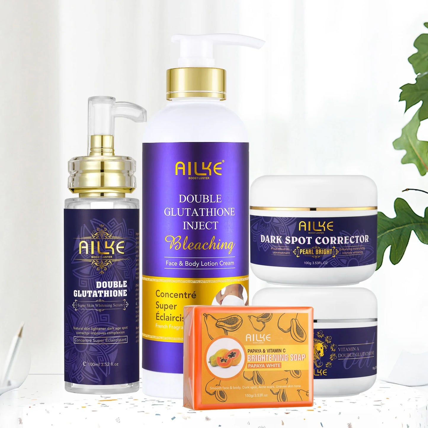 AILKE Double Glutathione Whitening Skin Care For Radiant Even Tone