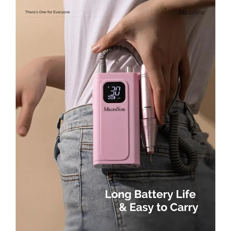 Professional Rechargeable Nail Drill 30000 RPM Electric Nail File for Shaping Removing Polishing Gel Nails Lightweight Easy to