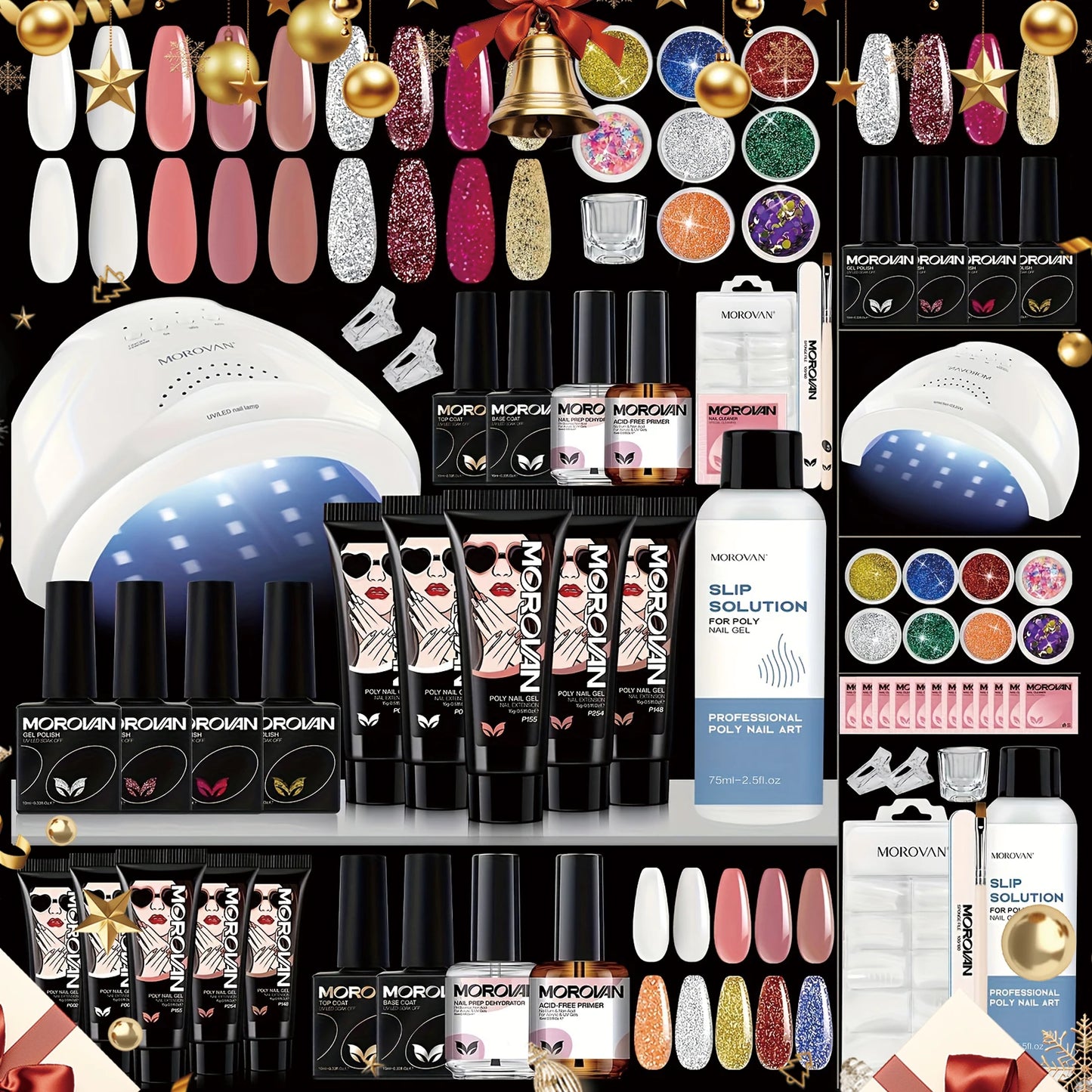 Morovan Multicolor Nail Gel Set All In One Beginners Gift