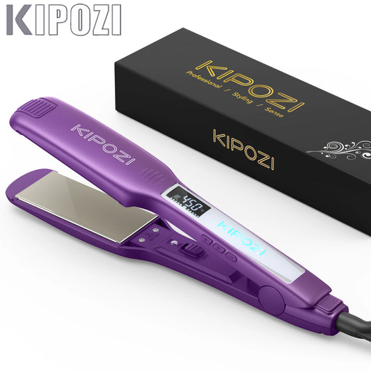 KIPOZI Titanium Hair Straightener With Digital LCD Display