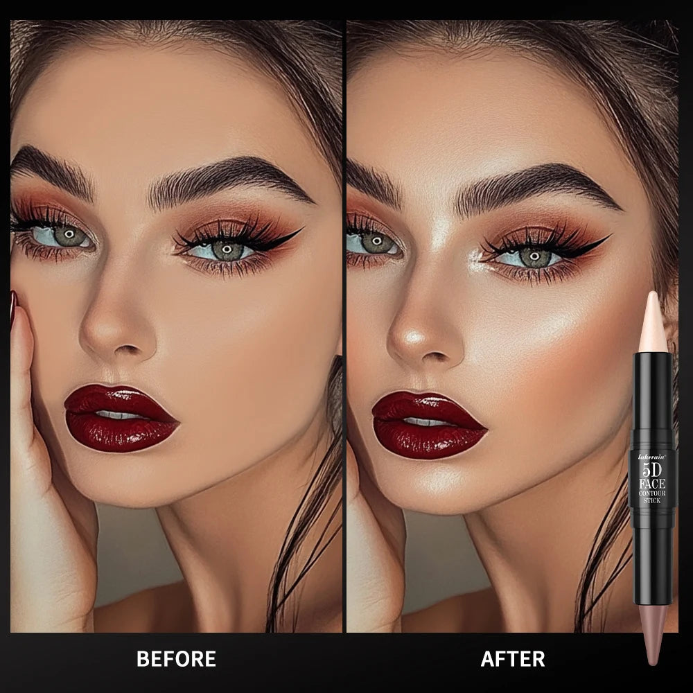 Dual Head Contour Highlighter Stick For Face Nose Concealer Waterproof