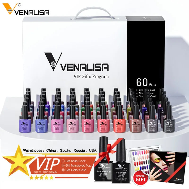 VenalisaOfficial Premium Gel Kit 36 60 Soak Off UV Led