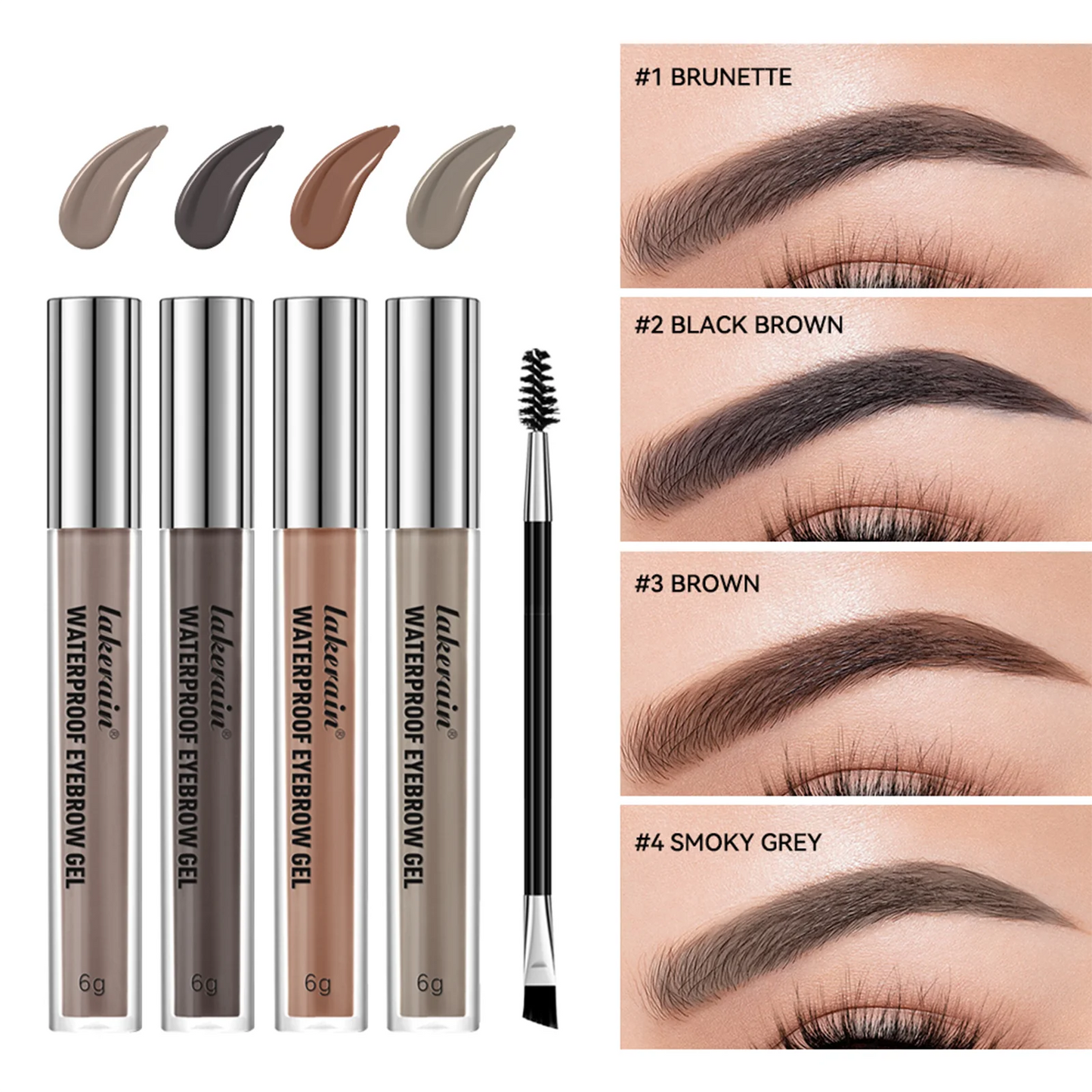 Multicolor Eyebrow Gel Luxurious Longlasting Waterproof Dyeing Formula Enhancer EyeMakeup