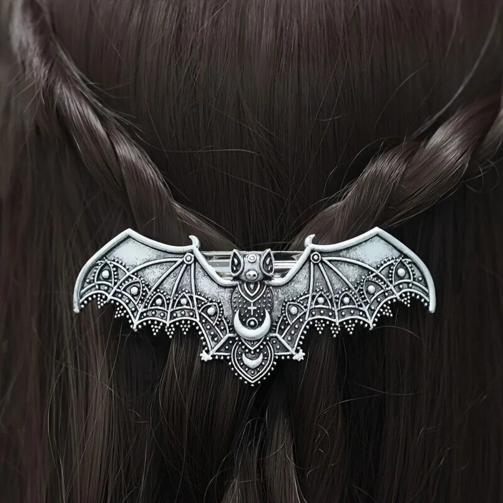 Moon Bat Hairpins Set Metal Bat Wings Gothic Vintage Clips