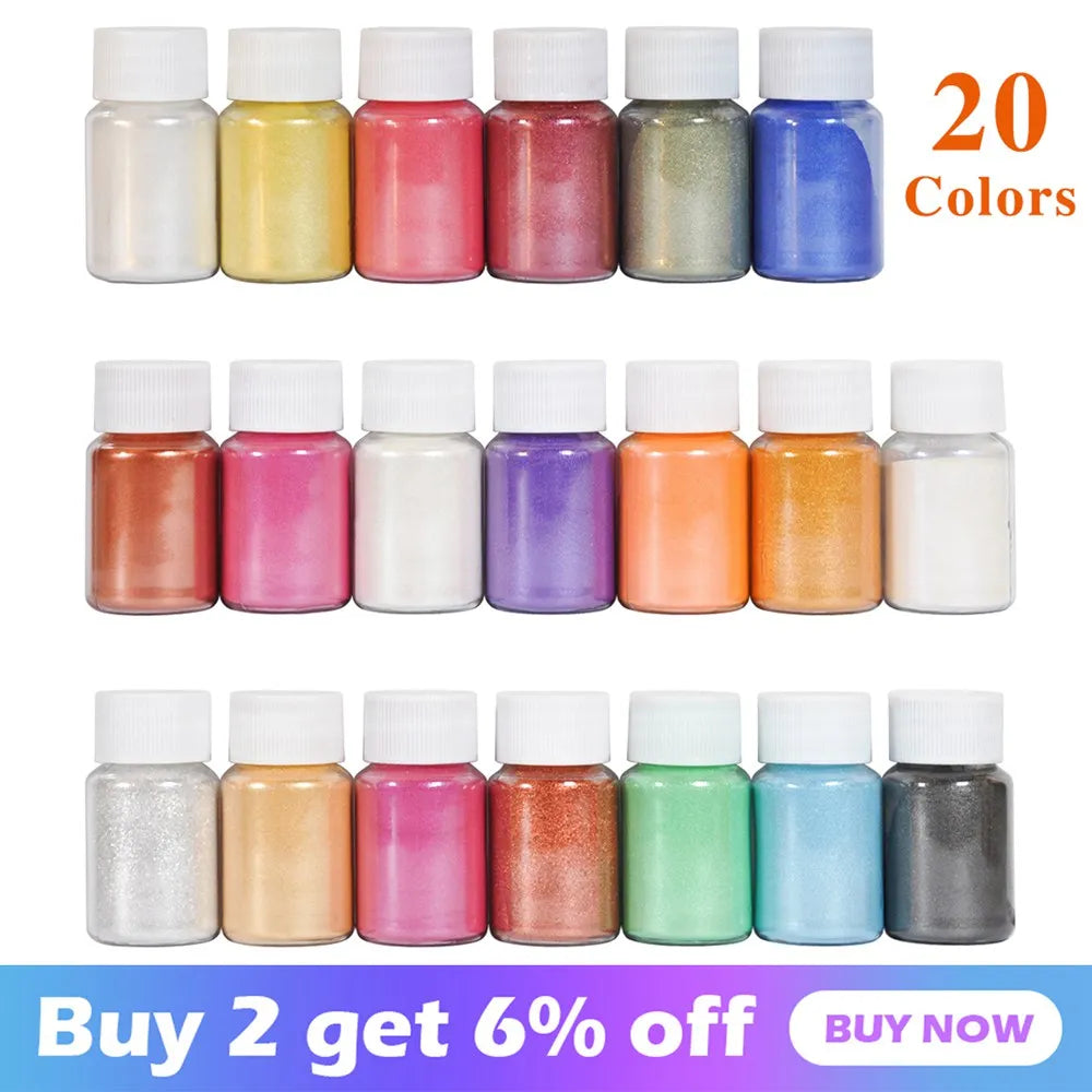 32 Color Mica Powder Epoxy Resin Pigment For Jewelry Making