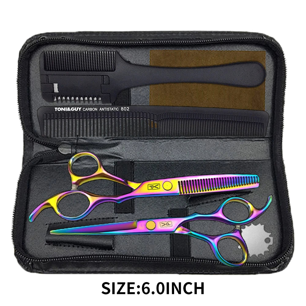 Hairdressing Scissors Set 5.5 6.0 Inch Japan 440C Professional Barbers