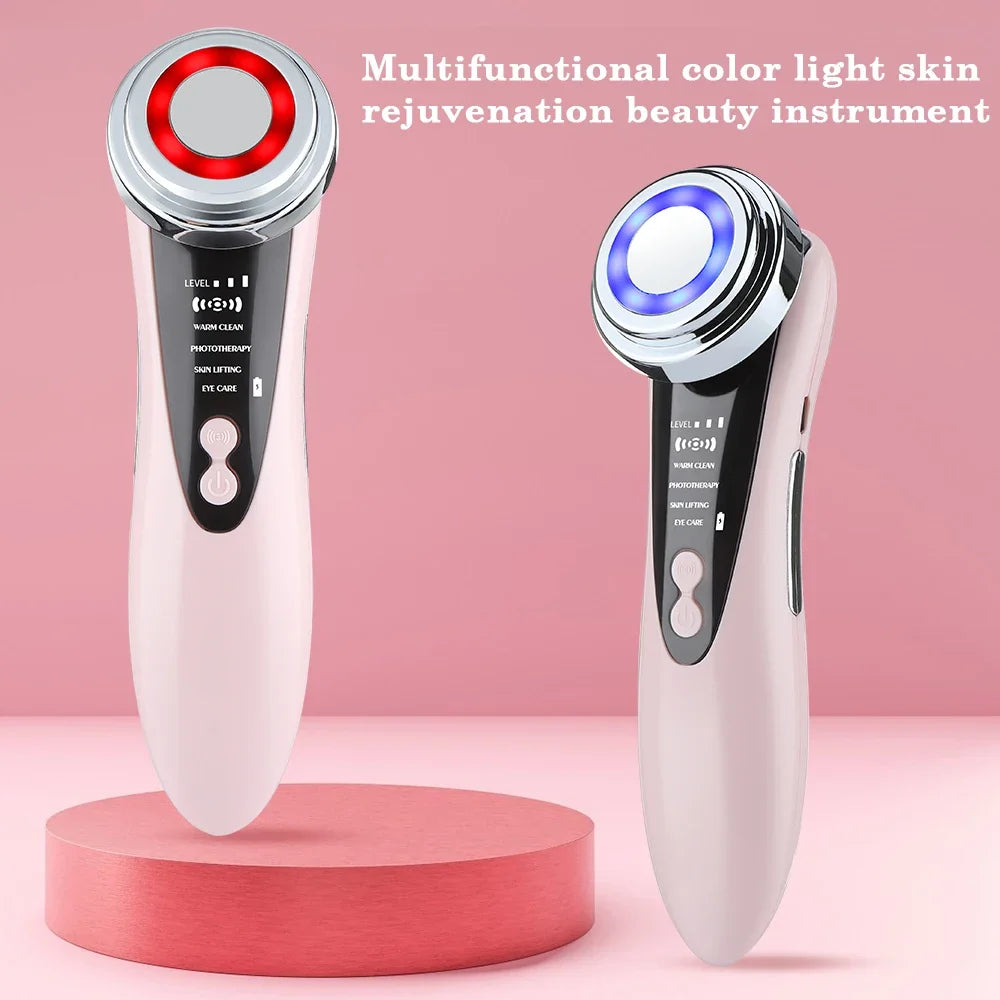 EMS Facial Massager With LED Light Therapy Anti Wrinkle Vibration