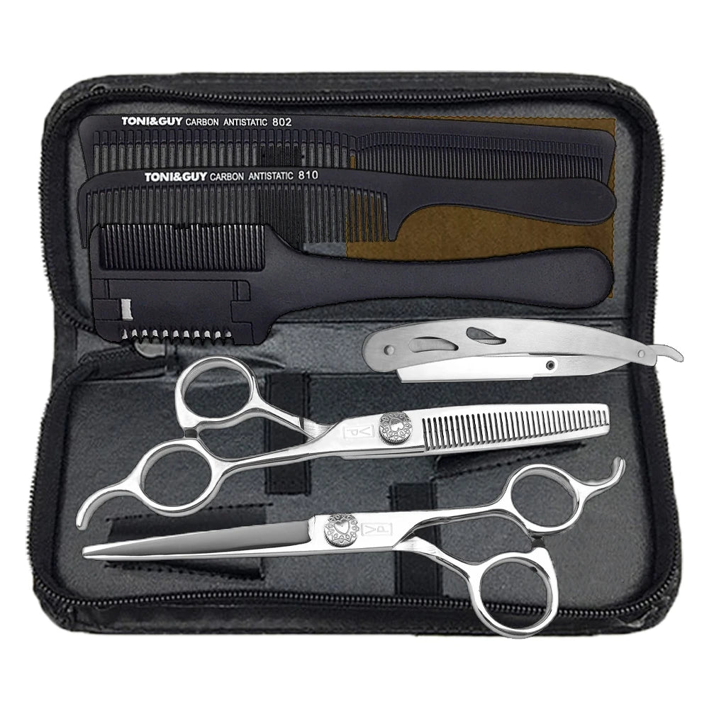Hairdressing Scissors Set 5.5 6.0 Inch Japan 440C Professional Barbers