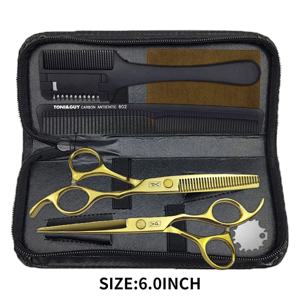 Hairdressing Scissors Set 5.5 6.0 Inch Japan 440C Professional Barbers