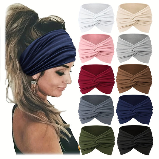 Extra Wide Soft Headbands For Women Boho Knot Accessories