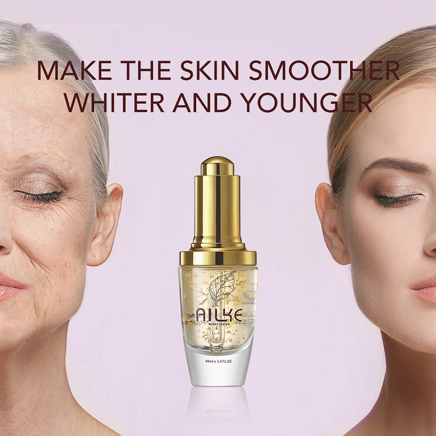 AILKE 24K Gold Facial Serum With Hyaluronic Acid And Collagen