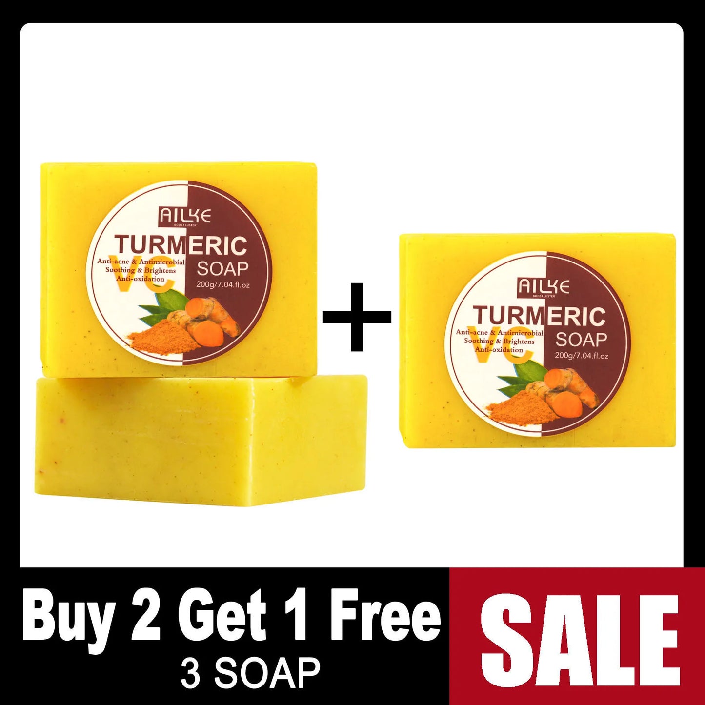 AILKE Organic Turmeric Skin Care Set Brighten And Even Skin