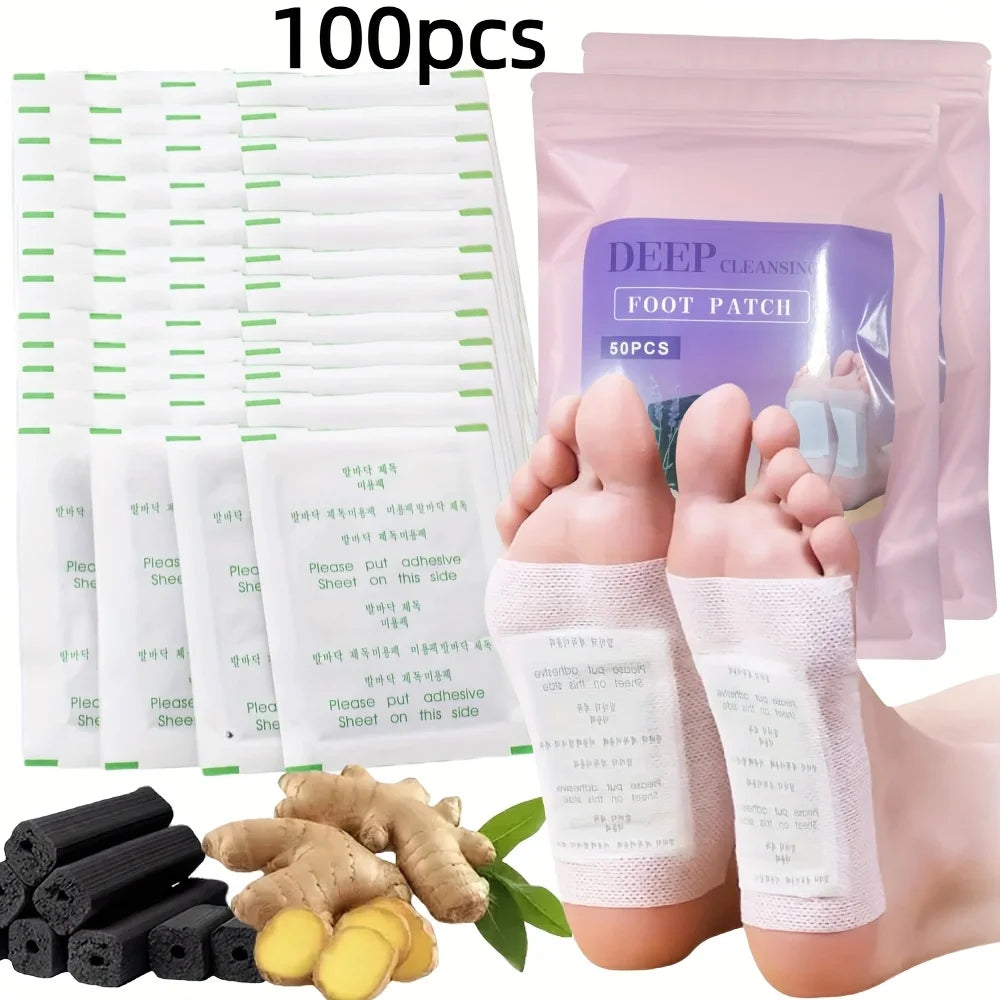 50-200PCS/Bag Natural Detox Foot Patches Stress Relief Feet Deep Sleep Herbal Detox Sticker Relieve Stress For Foot Care Tools