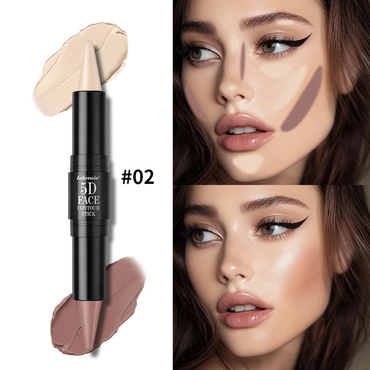 Dual Head Contour Highlighter Stick For Face Nose Concealer Waterproof