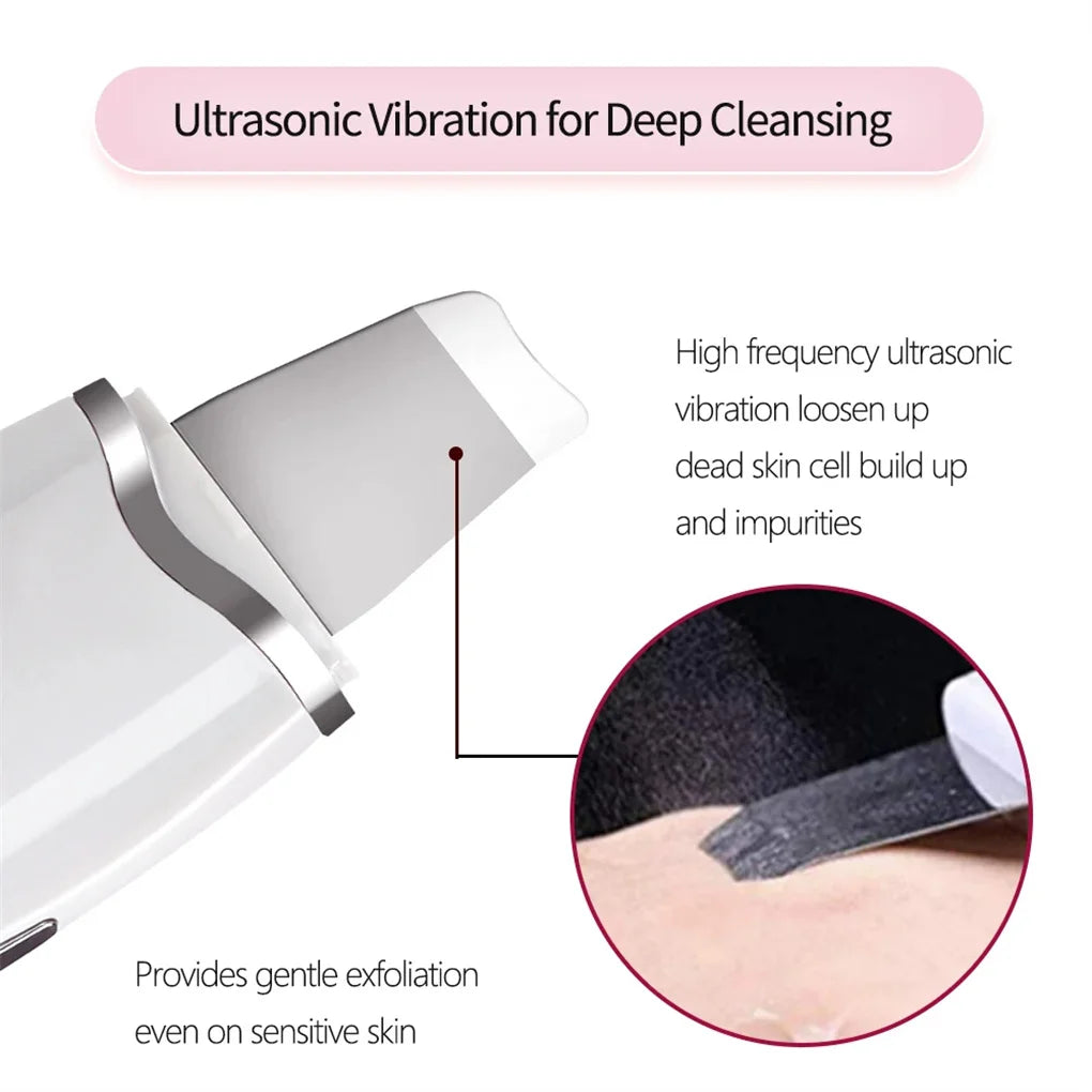Ultrasonic Facial Spatula Deep Cleansing Skin Scrubber