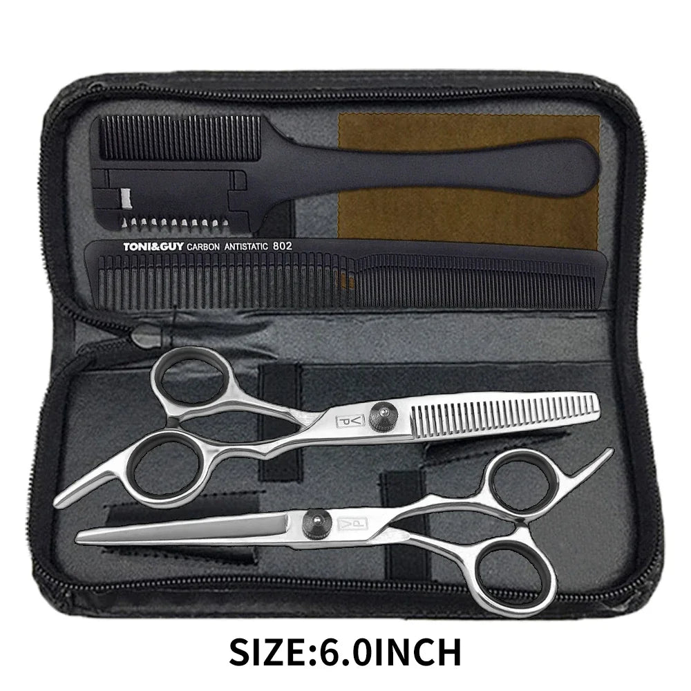 Hairdressing Scissors Set 5.5 6.0 Inch Japan 440C Professional Barbers