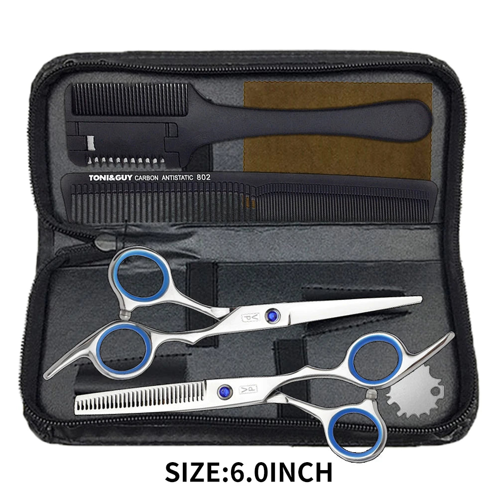 Hairdressing Scissors Set 5.5 6.0 Inch Japan 440C Professional Barbers