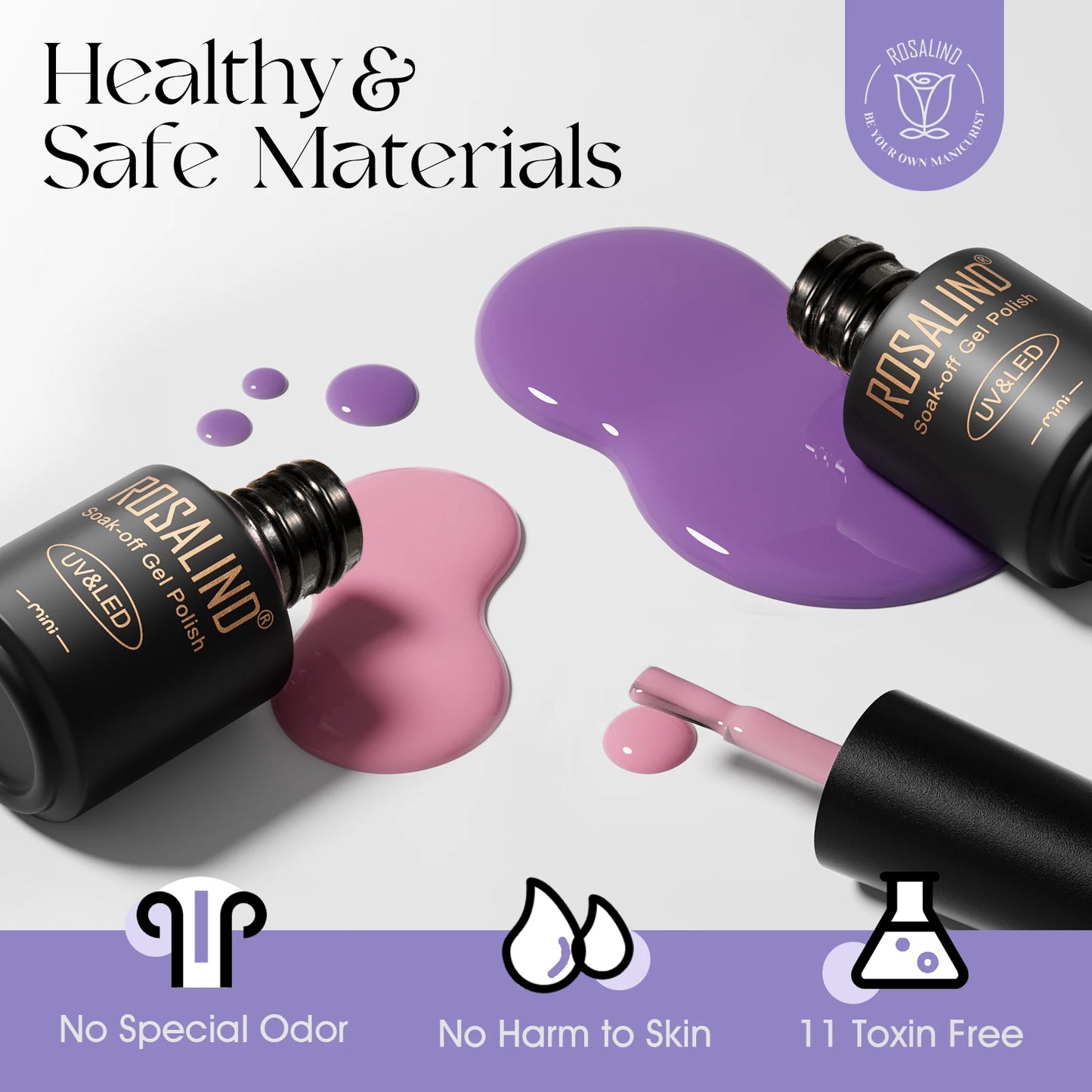 ROSALIND 92 Colors Gel Polish Set With Base Coat And Matte Top Coat Gift Box