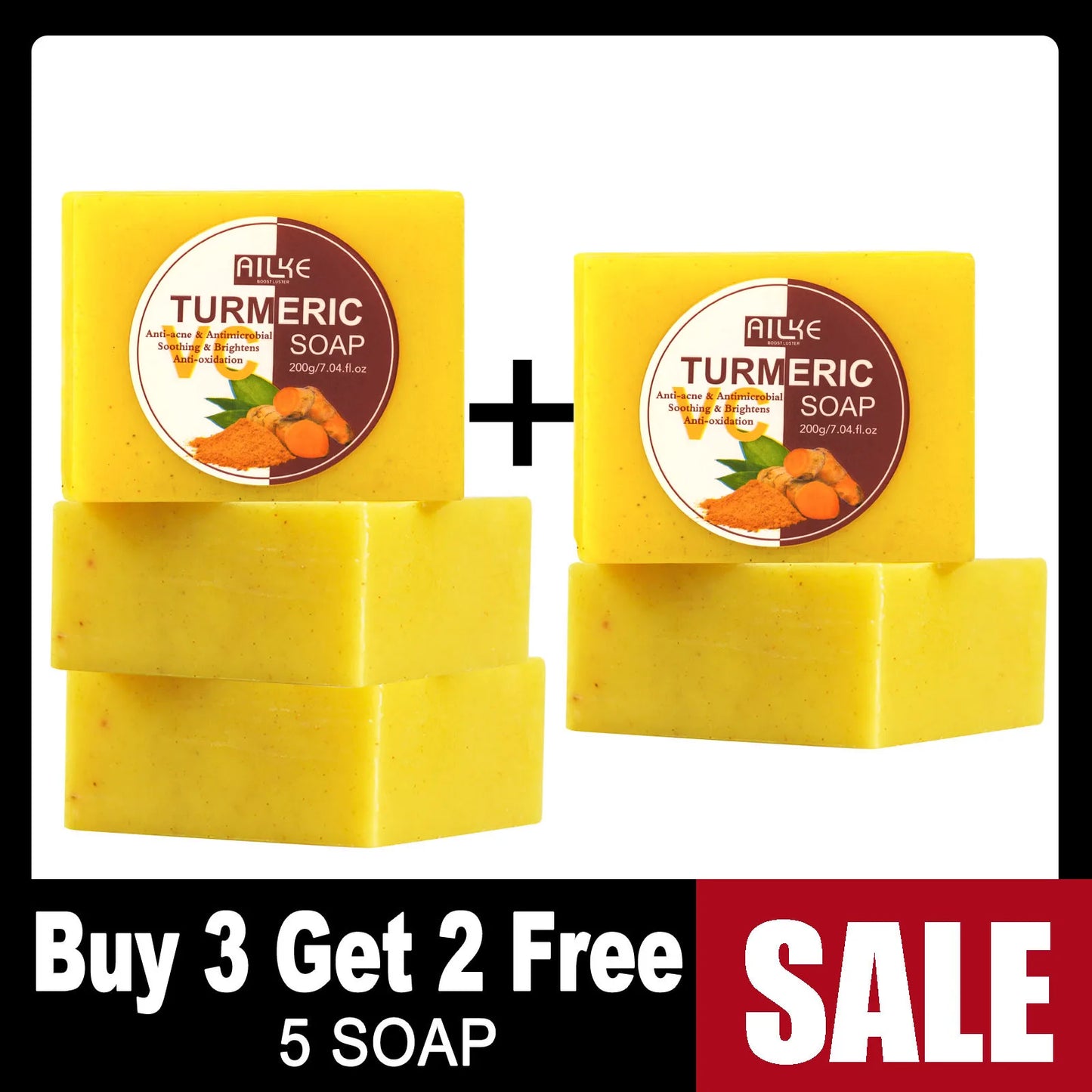 AILKE Organic Turmeric Skin Care Set Brighten And Even Skin