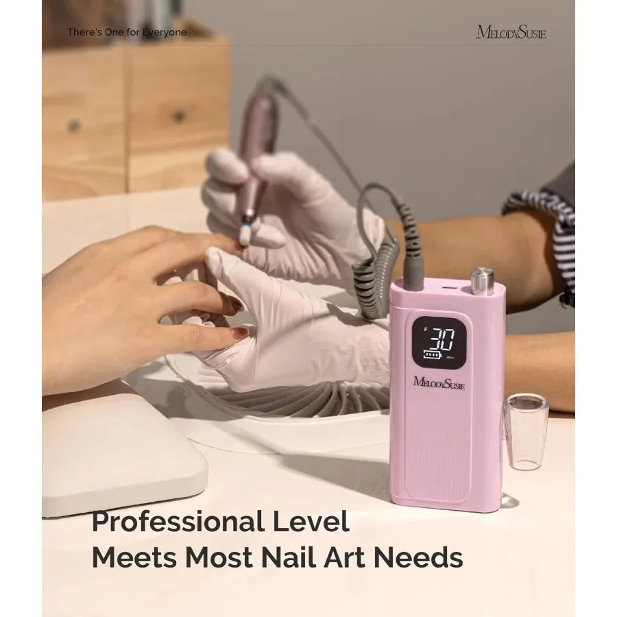 Professional Rechargeable Nail Drill 30000 RPM Electric Nail File for Shaping Removing Polishing Gel Nails Lightweight Easy to