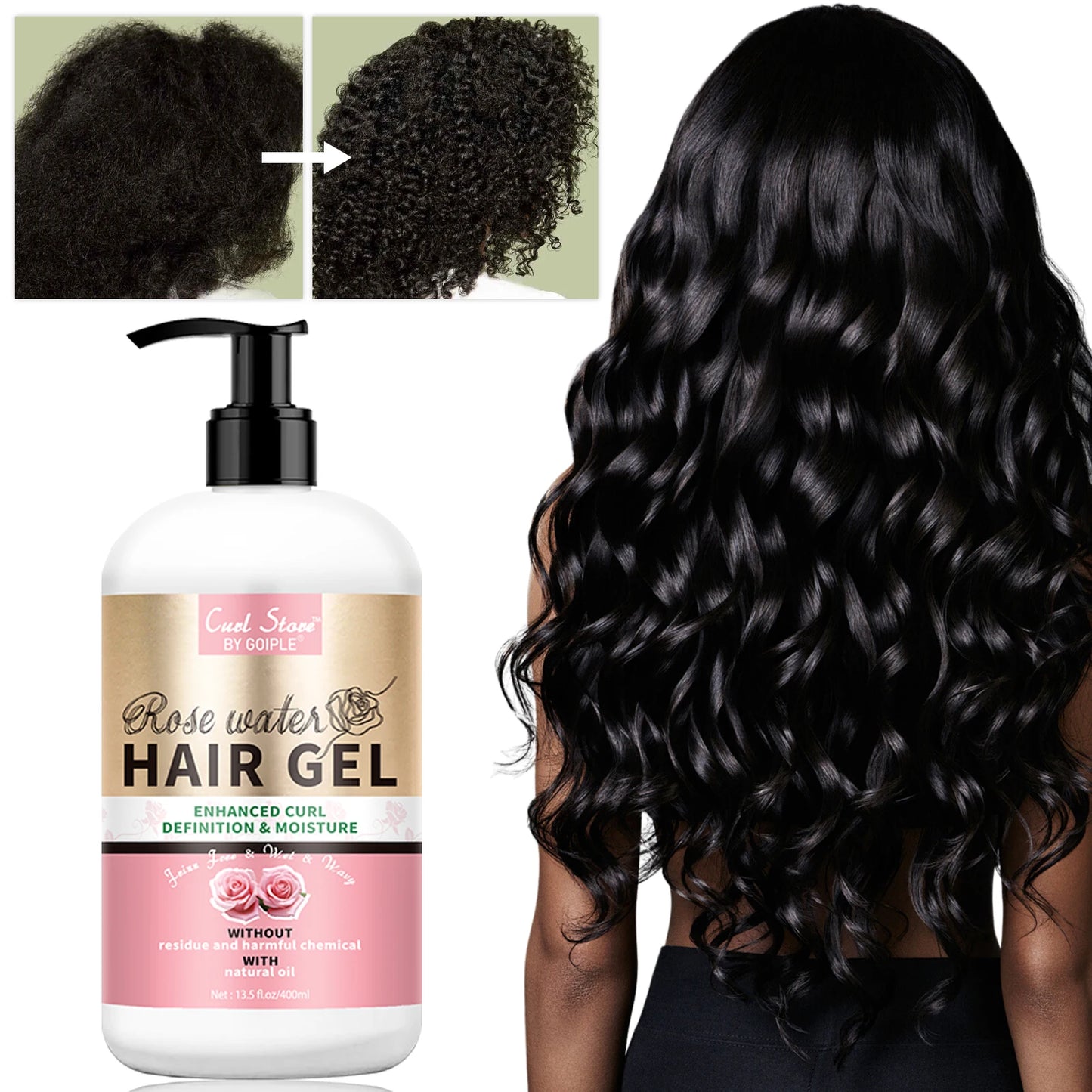 Goiple Curl Gel For Definition And Hydration With Rose Extract
