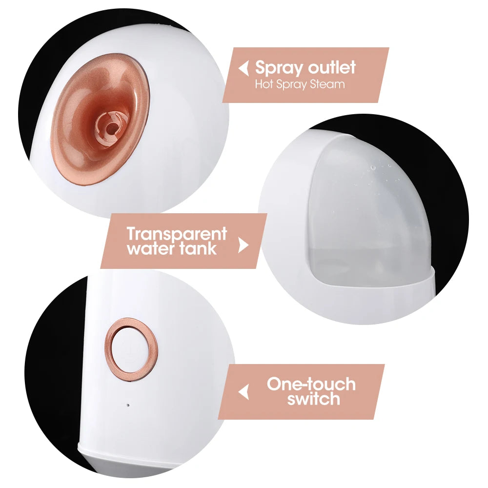 Nano Ionic Facial Steamer Hot Mist for Spa Hydration