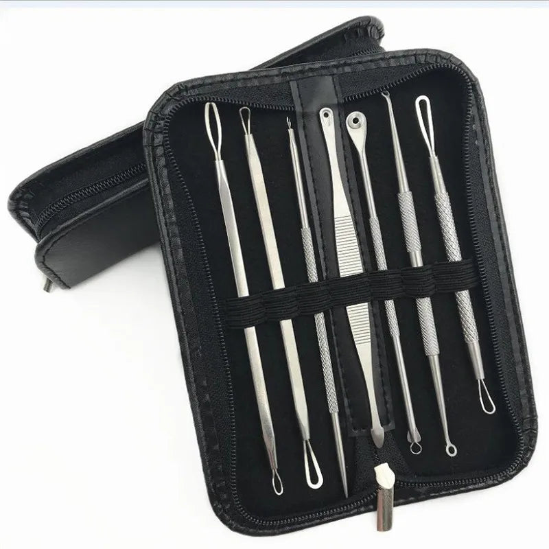 7Pcs Acne Blackhead Remover Needles Stainless Steel Pimple Extractor