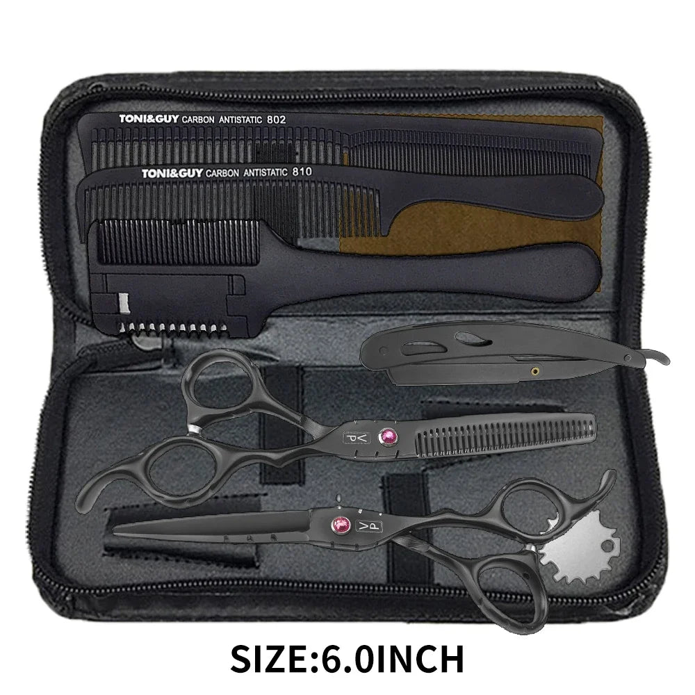 Hairdressing Scissors Set 5.5 6.0 Inch Japan 440C Professional Barbers